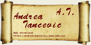 Andrea Tančević vizit kartica